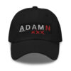 The ADAMN XXX (Amsterdam North) DAD CAP is a black dad cap with ADAMN XXX embroidered on the front, featuring a standout N and three red Xs for a bold Amsterdam North vibe. The ADAMN XXX (Amsterdam North) DAD CAP is a black dad cap with ADAMN XXX embroidered on the front, featuring a standout N and three red Xs for a bold Amsterdam North vibe.